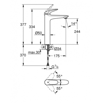 Grohe Eurostyle New Miscelatore monocomando per lavabo a bacinella Taglia XL 23719003