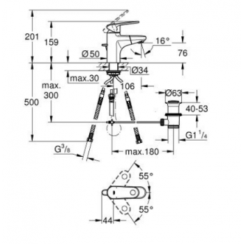 Grohe Essence Mitigeur monocommande Lavabo Taille XL 32901001 Grohe Essence Mitigeur monocommande Lavabo Taille XL 32901001