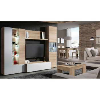 Mobile soggiorno Essential set a parete porta tv
