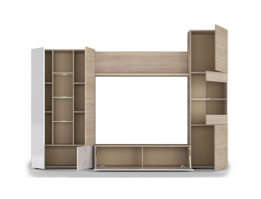 Scarpiera 160 cm bianco 5 cassetti
