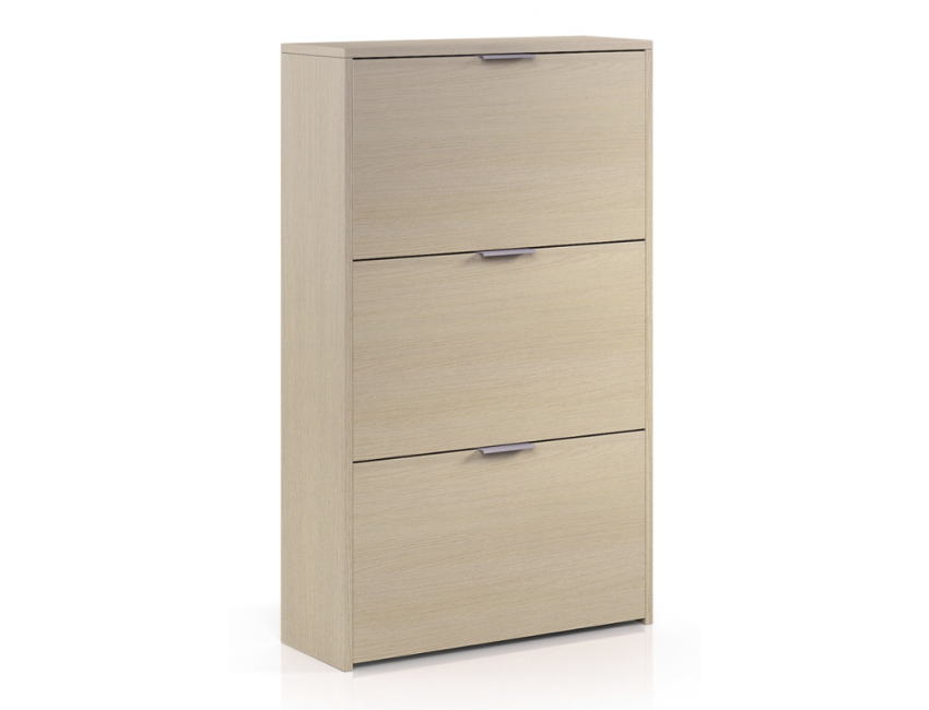 Scarpiera 113 cm Rovere chiaro 3 ante