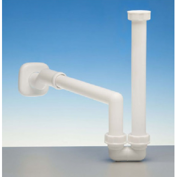 Sifone eccentrico per Lavabo/Bidet Ø 40 mm Bianco in polipropilene con attacco 1.1/4