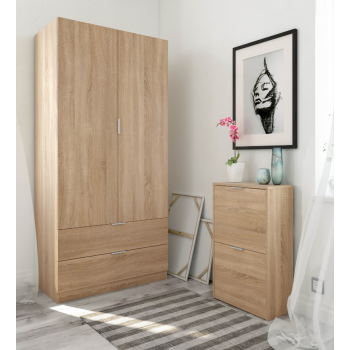 Canadian oak wardrobe with...