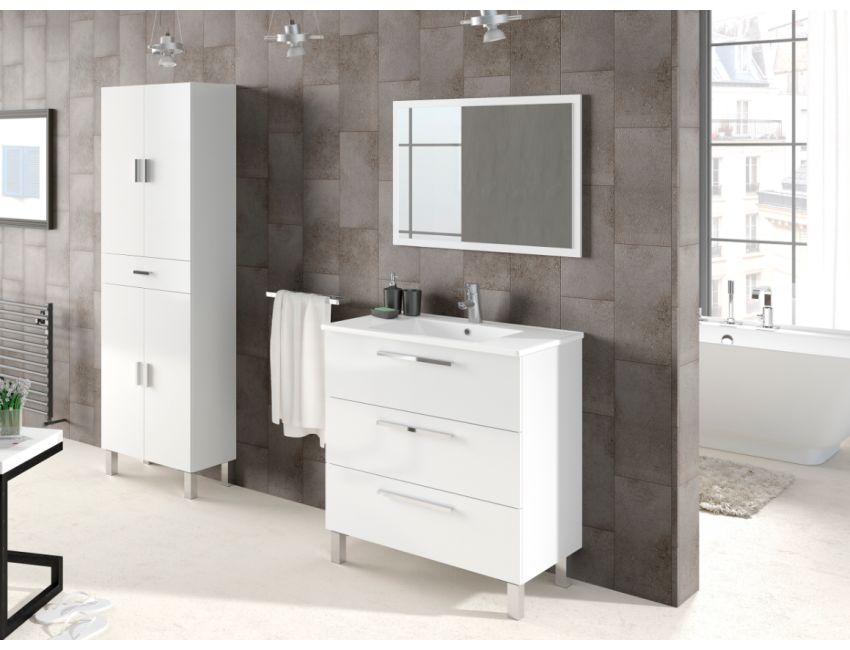 mobile bagno a colonna bianco