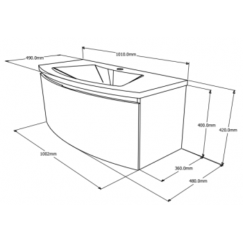 Mobile bagno sospeso 100 cm Venere in legno Rovere Oro con Lavabo in ceramica Mobile bagno sospeso 100 cm Venere in legno Rovere Oro con Lavabo in ceramica