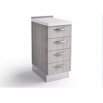 Massa base cassettiera cucina 40x60x84 cm in legno grigio islanda con  quattro cassetti - Abitare