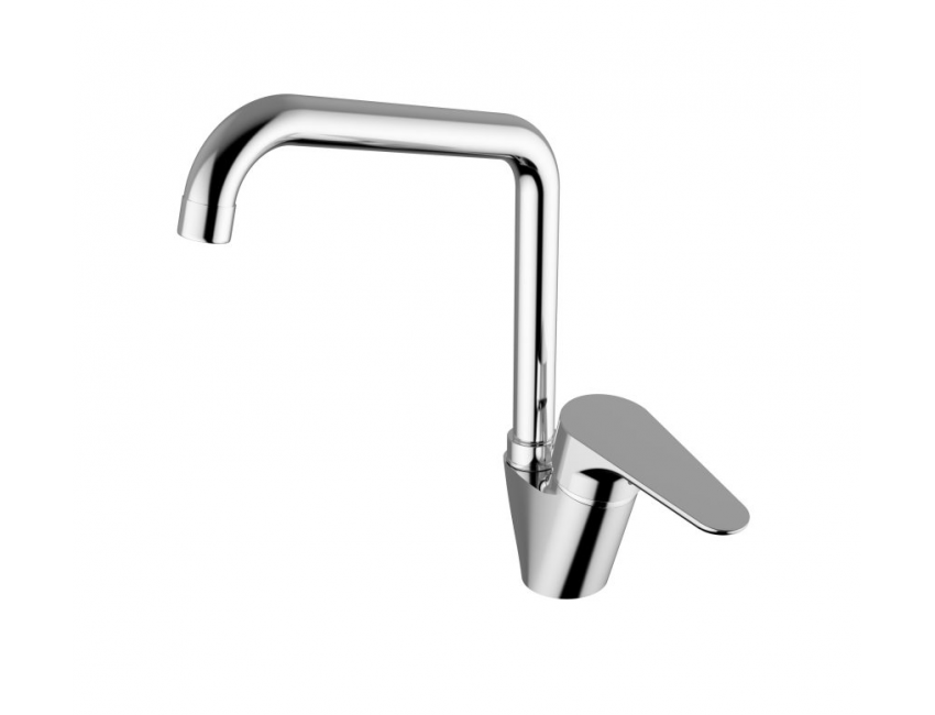 Rubinetto Cucina A Due Fori Vetrineinrete | Beccuccio Orientabile In Ottone Cromato