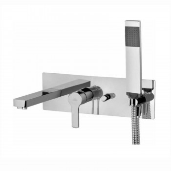 Chrome built-in bath mixer...